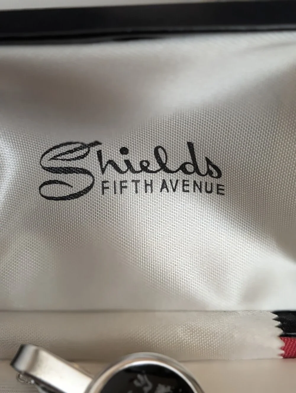 Vintage Shields Fifth Avenue Cufflinks & Tie Clip Set Black Eagle Original Box